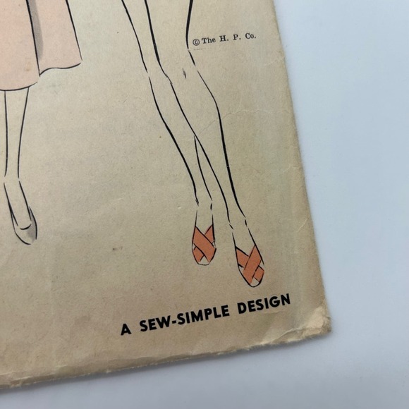 Hollywood Vintage 1940's Pattern #1395 Women's Slip and Panties Bust 34 Hip 37 - Picture 4 of 6